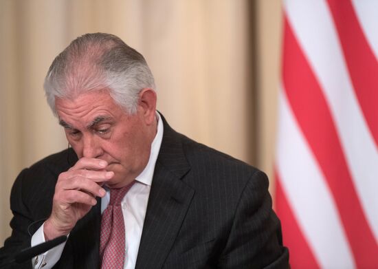 News conference by Russian Foreign Minister Sergei Lavrov and U.S. Secretary of State Rex Tillerson
