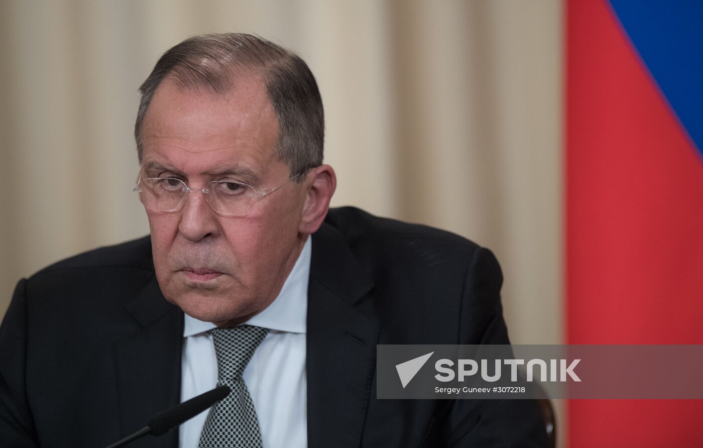 News conference by Russian Foreign Minister Sergei Lavrov and U.S. Secretary of State Rex Tillerson