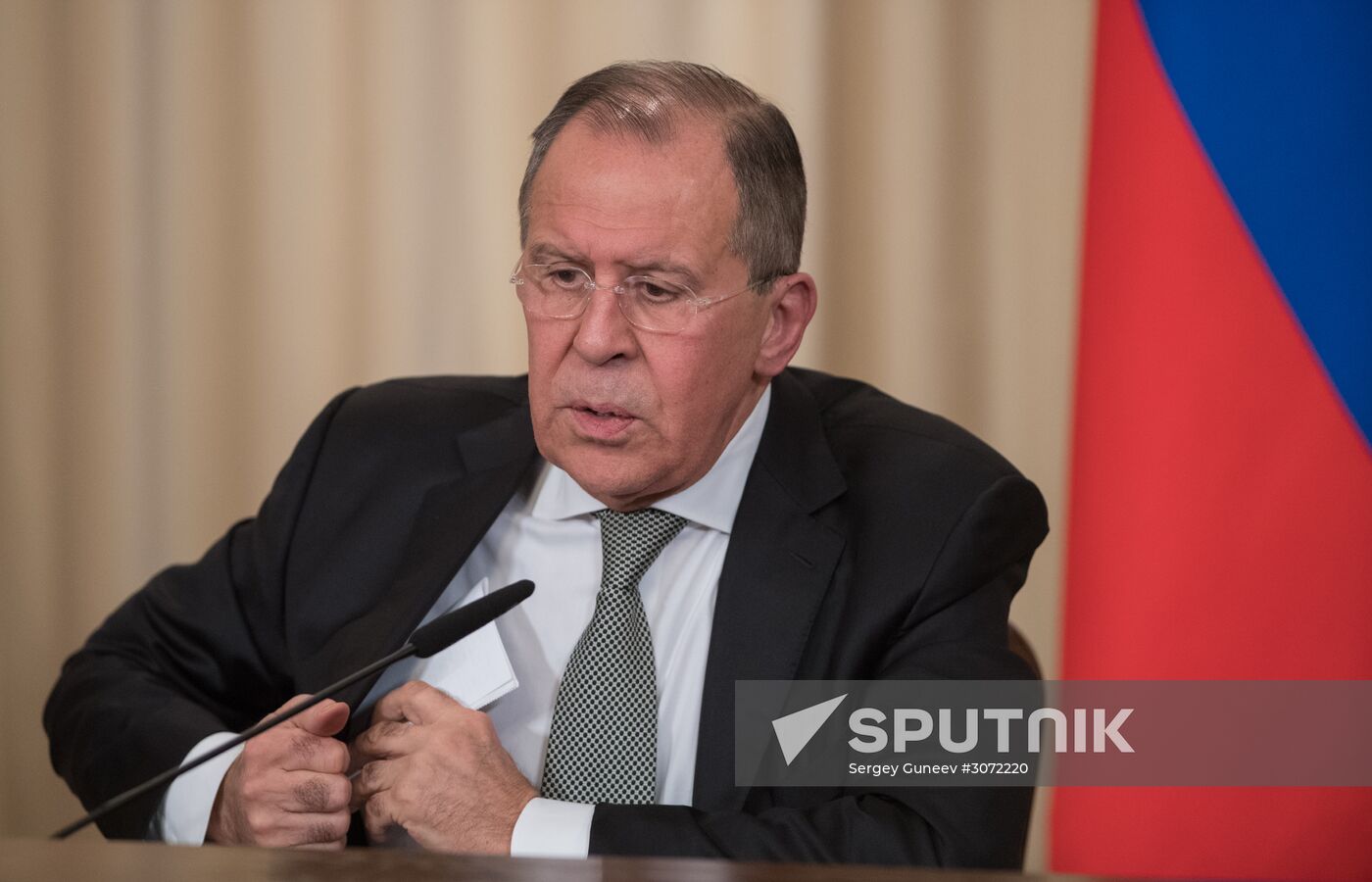News conference by Russian Foreign Minister Sergei Lavrov and U.S. Secretary of State Rex Tillerson