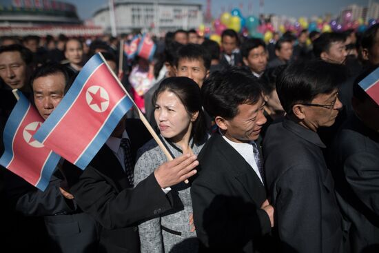 Opening of new residential area on Ryomyong Street in Pyongyang