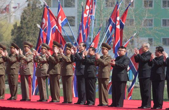 Opening of new residential complex on Ryomyong Street in Pyongyang