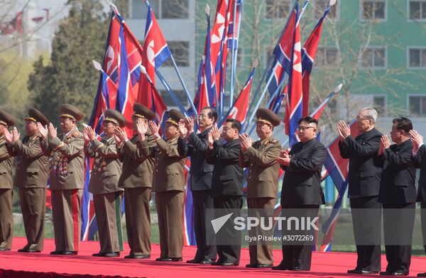 Opening of new residential complex on Ryomyong Street in Pyongyang
