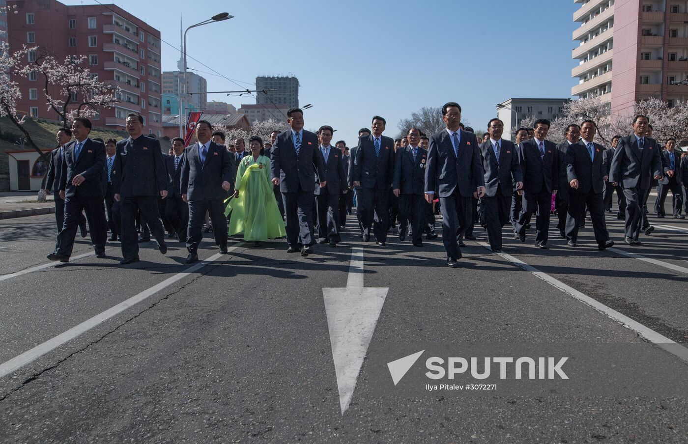 Opening of new residential complex on Ryomyong Street in Pyongyang