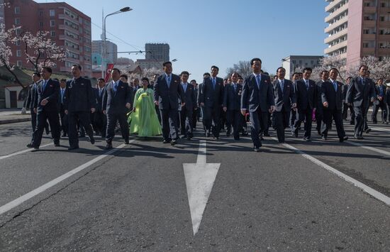 Opening of new residential complex on Ryomyong Street in Pyongyang