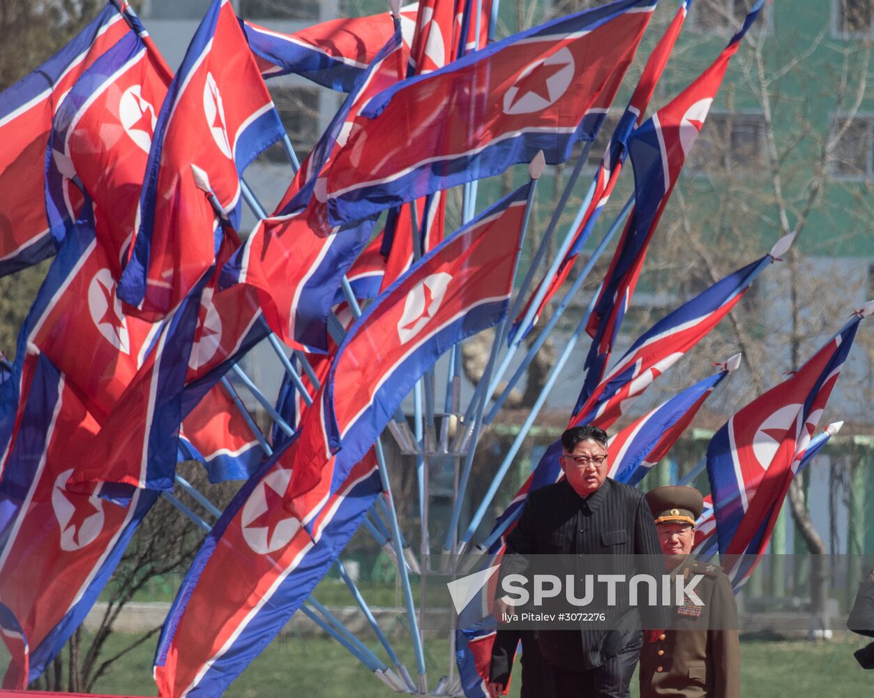 Opening of new residential area on Ryomyong Street in Pyongyang