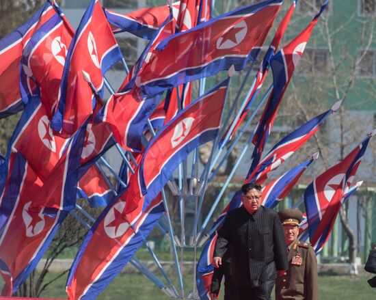 Opening of new residential area on Ryomyong Street in Pyongyang