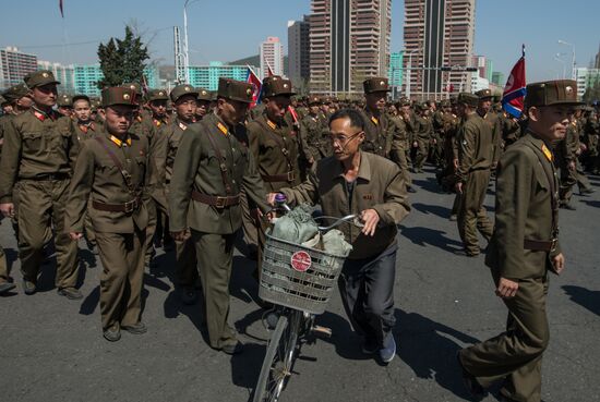 Opening of new residential area on Ryomyong Street in Pyongyang