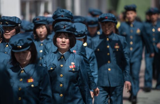 Opening of new residential area on Ryomyong Street in Pyongyang