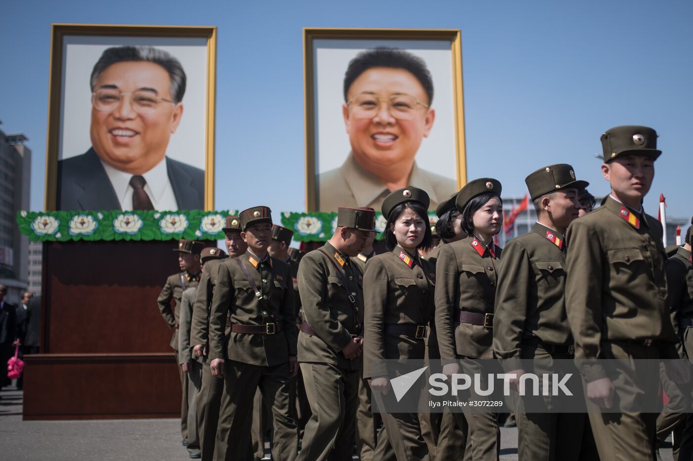 Opening of new residential area on Ryomyong Street in Pyongyang