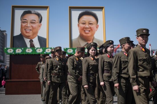 Opening of new residential area on Ryomyong Street in Pyongyang