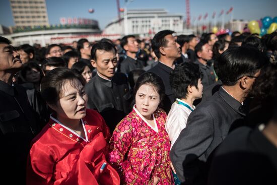 Opening of new residential area on Ryomyong Street in Pyongyang