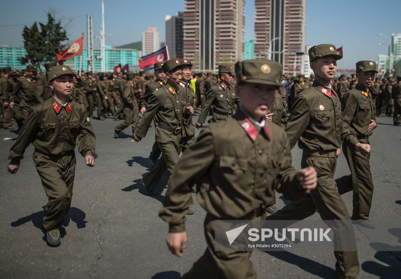 Opening of new residential area on Ryomyong Street in Pyongyang