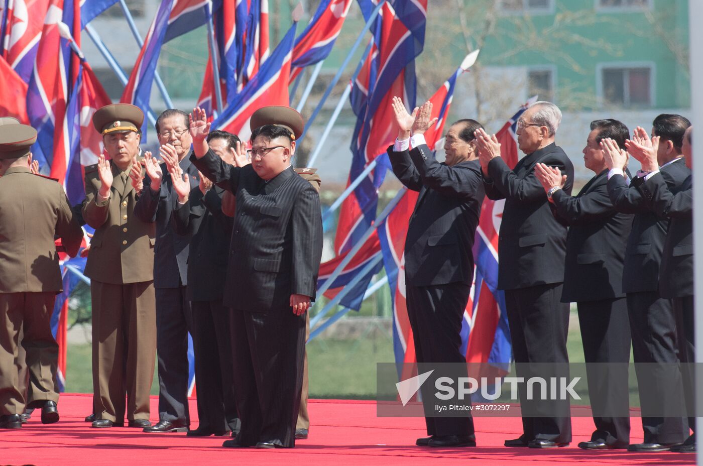 Opening of new residential area on Ryomyong Street in Pyongyang