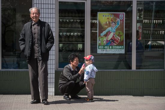Opening of new residential area on Ryomyong Street in Pyongyang