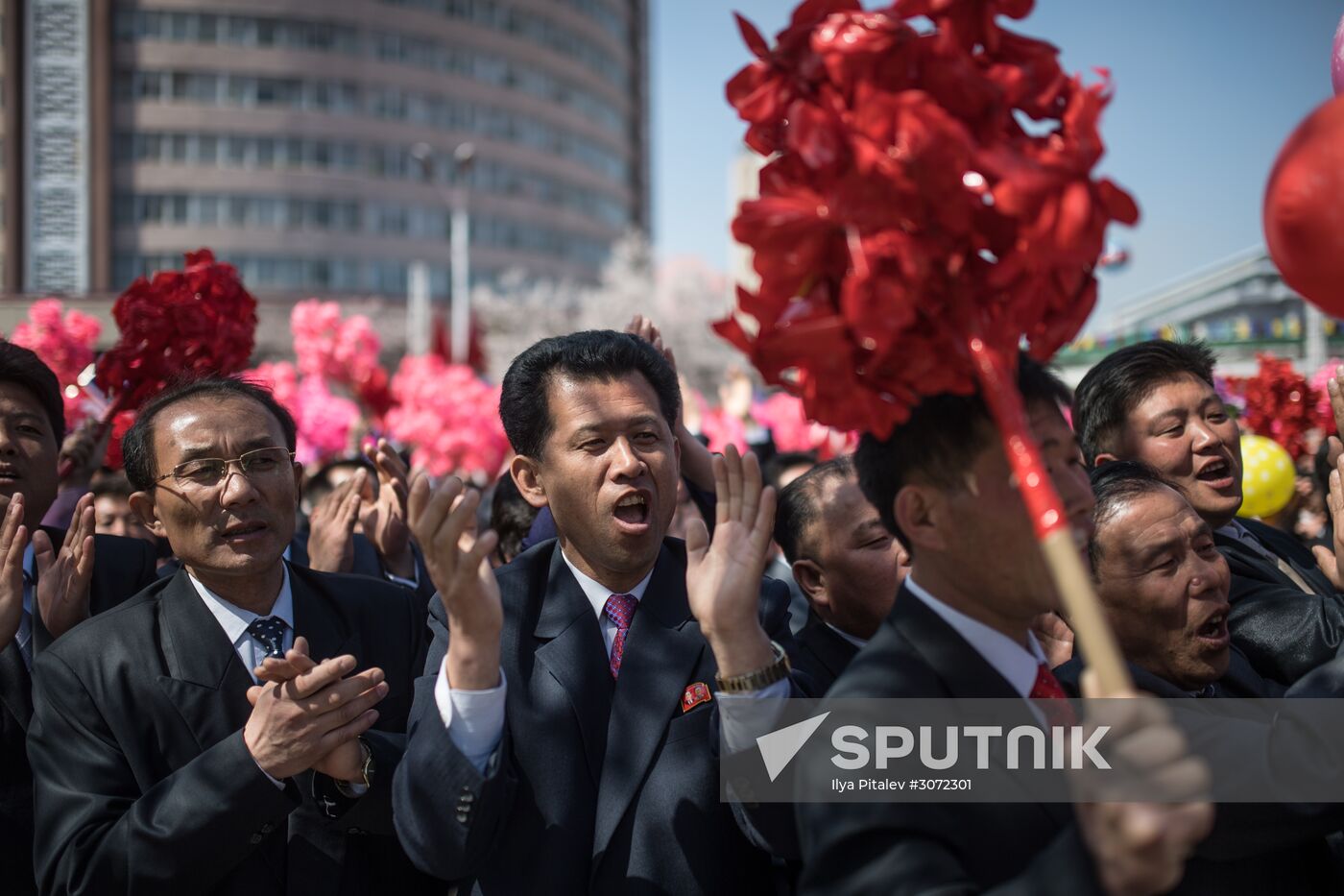 Opening of new residential area on Ryomyong Street in Pyongyang