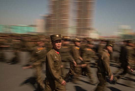 Opening of new residential area on Ryomyong Street in Pyongyang
