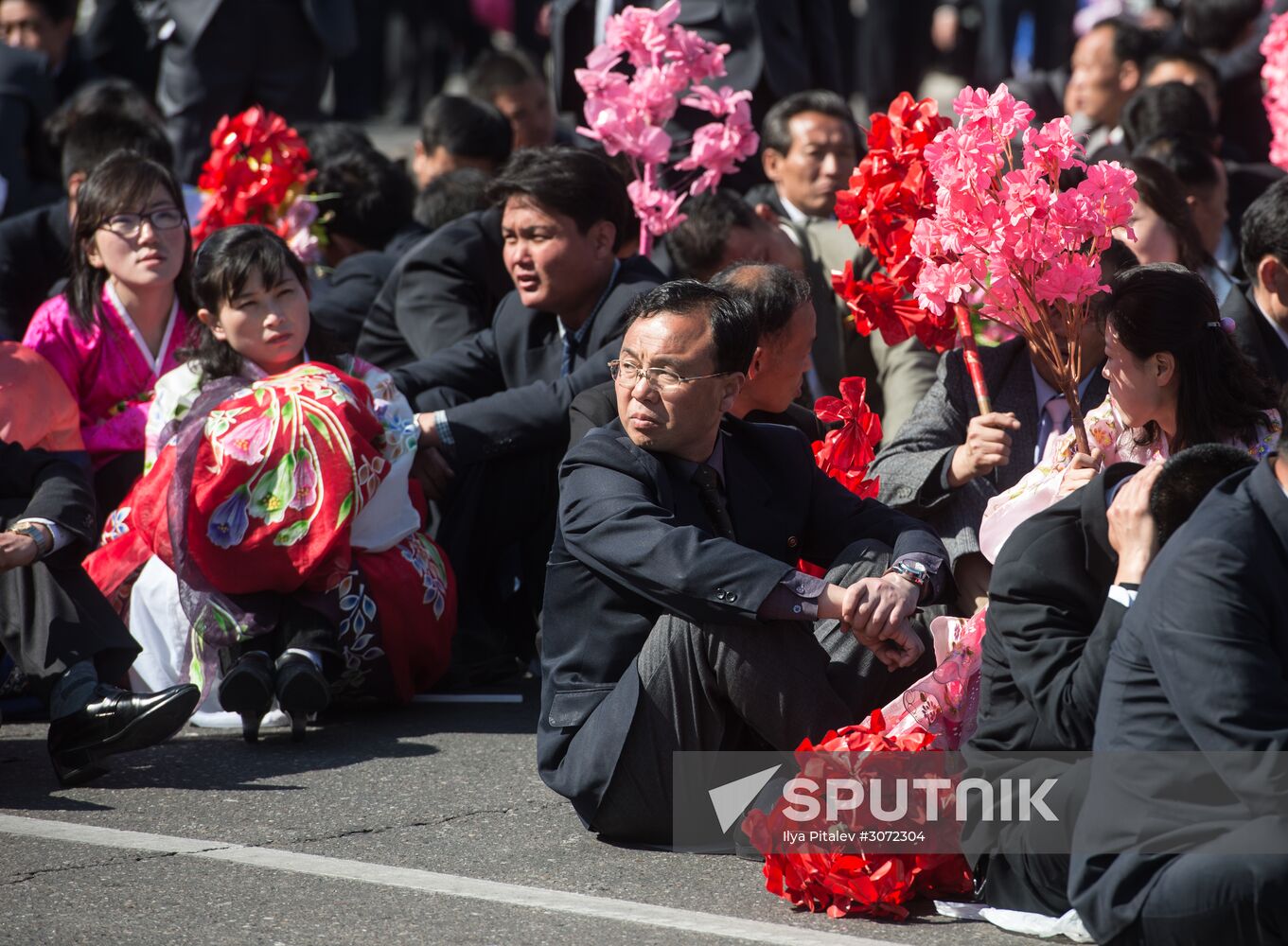 Opening of new residential area on Ryomyong Street in Pyongyang