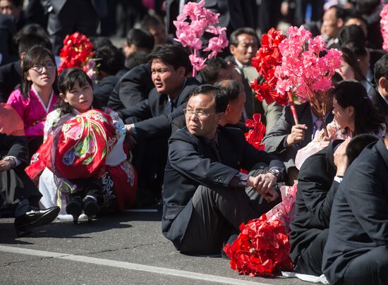 Opening of new residential area on Ryomyong Street in Pyongyang