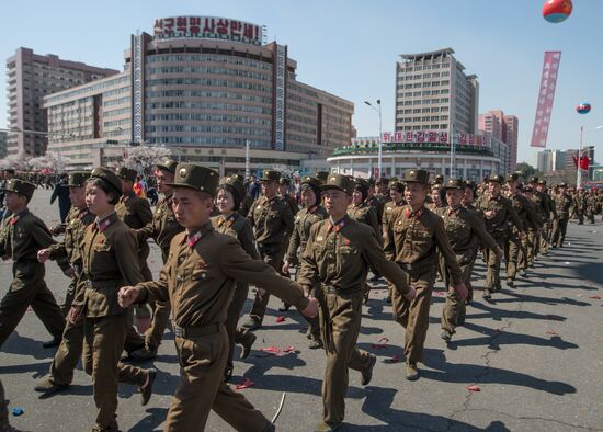 Opening of new residential area on Ryomyong Street in Pyongyang