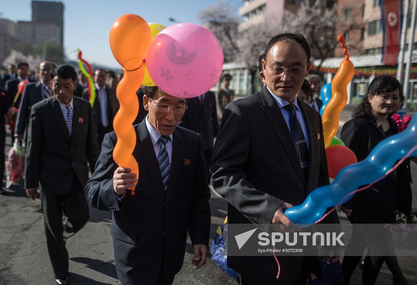 Opening of new residential area on Ryomyong Street in Pyongyang