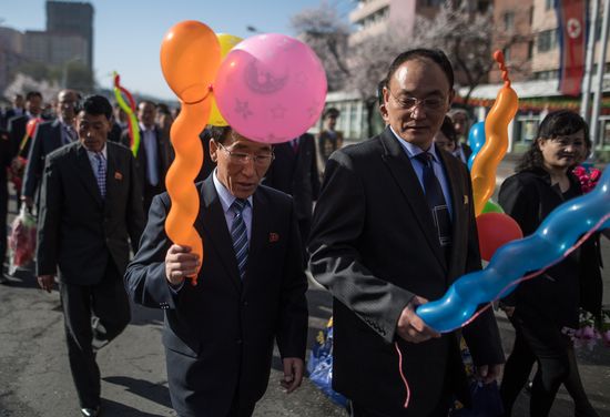 Opening of new residential area on Ryomyong Street in Pyongyang