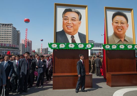 Opening of new residential area on Ryomyong Street in Pyongyang