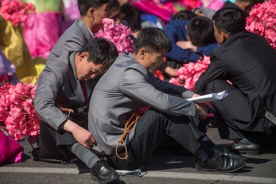 Opening of new residential area on Ryomyong Street in Pyongyang