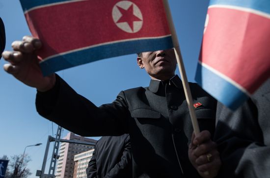 Opening of new residential area on Ryomyong Street in Pyongyang