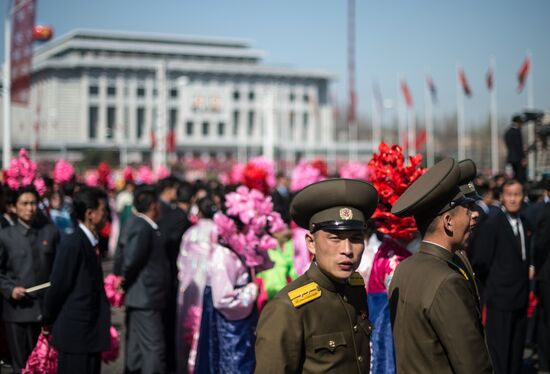 Opening of new residential area on Ryomyong Street in Pyongyang