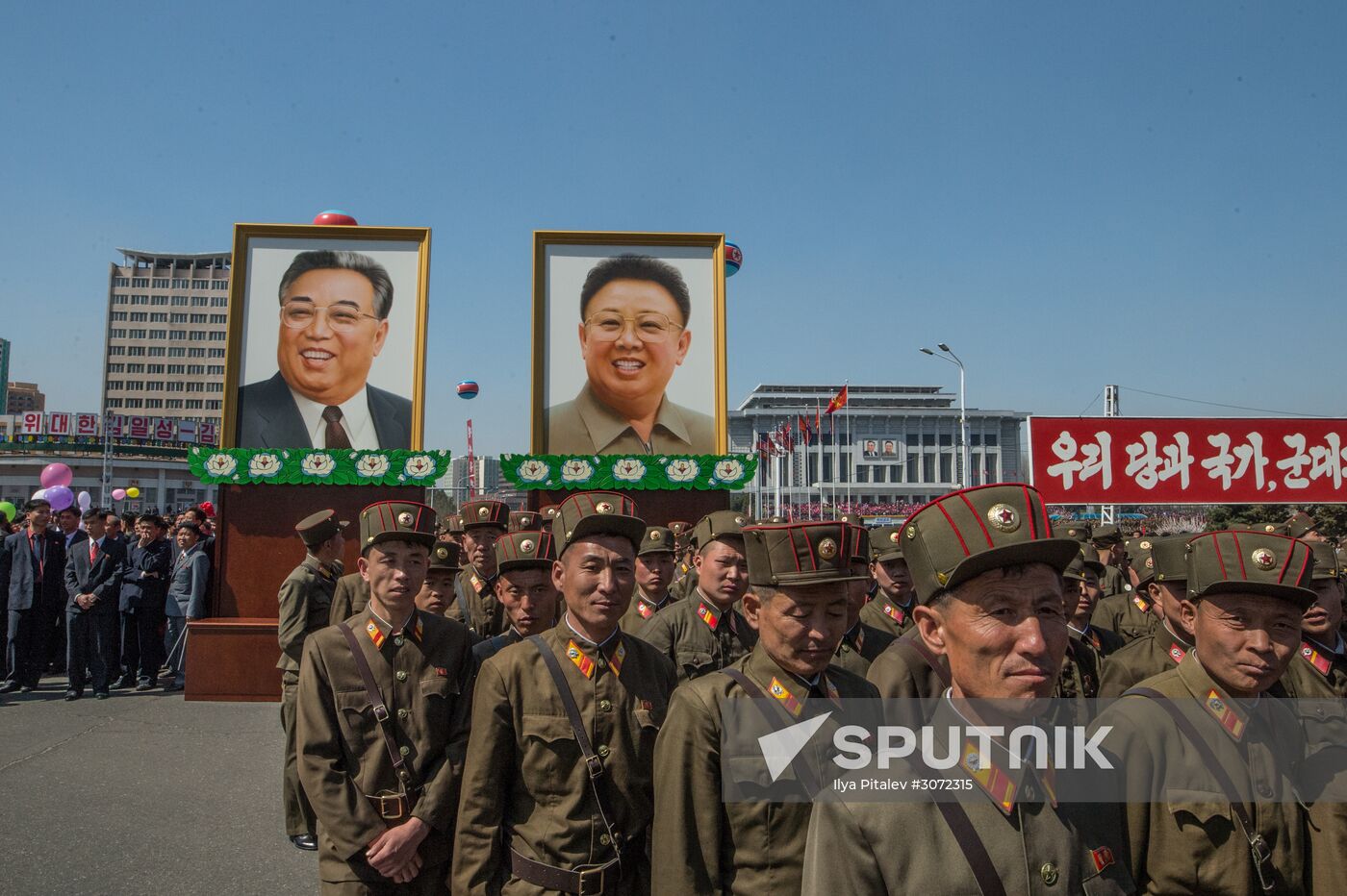 Opening of new residential area on Ryomyong Street in Pyongyang