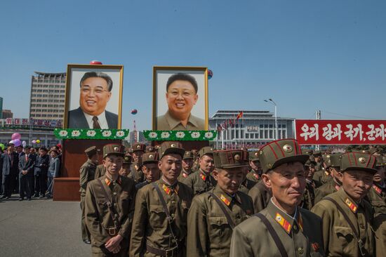 Opening of new residential area on Ryomyong Street in Pyongyang