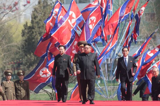 Opening of new residential area on Ryomyong Street in Pyongyang