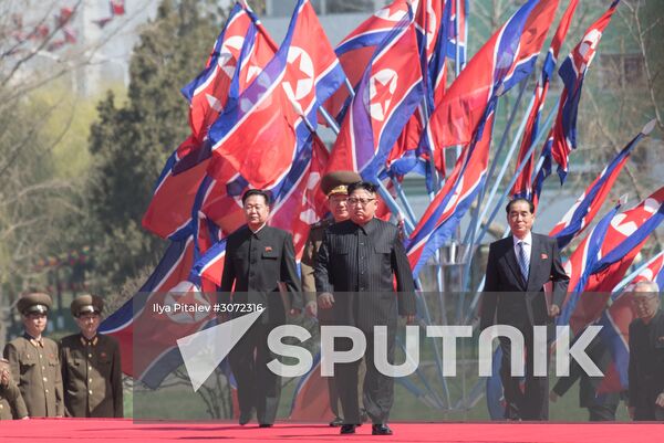 Opening of new residential area on Ryomyong Street in Pyongyang