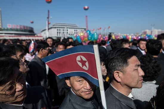 Opening of new residential area on Ryomyong Street in Pyongyang