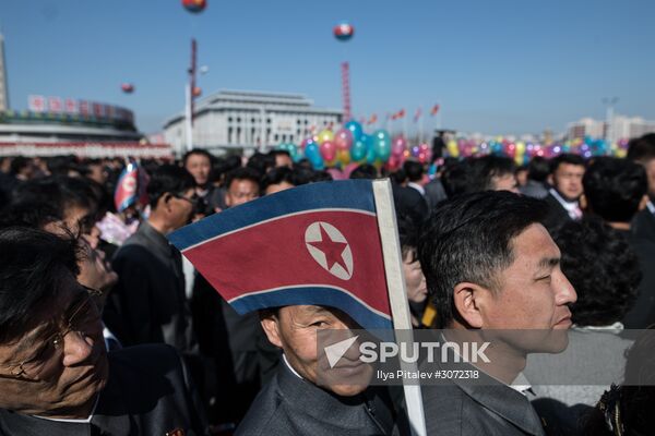 Opening of new residential area on Ryomyong Street in Pyongyang