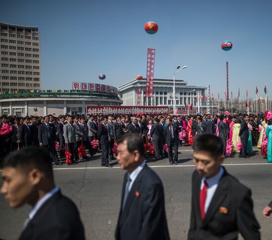 Opening of new residential area on Ryomyong Street in Pyongyang
