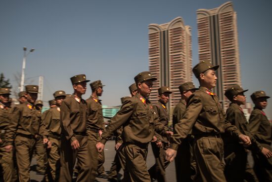 Opening of new residential area on Ryomyong Street in Pyongyang