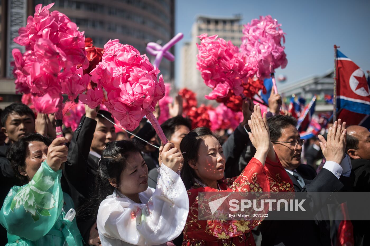 Opening of new residential area on Ryomyong Street in Pyongyang