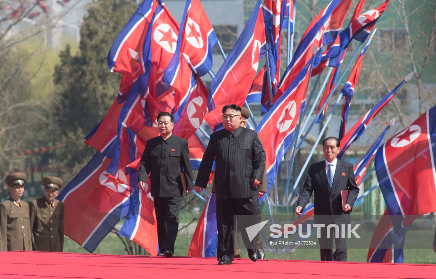 Opening of new residential area on Ryomyong Street in Pyongyang