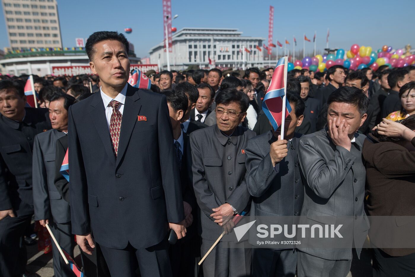 Opening of new residential area on Ryomyong Street in Pyongyang