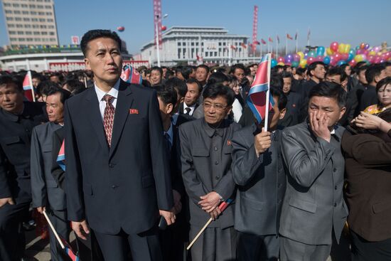 Opening of new residential area on Ryomyong Street in Pyongyang