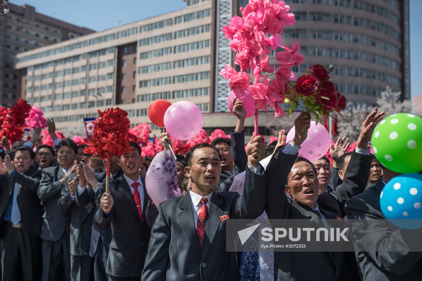 Opening of new residential area on Ryomyong Street in Pyongyang