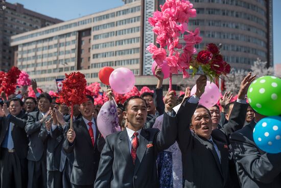 Opening of new residential area on Ryomyong Street in Pyongyang