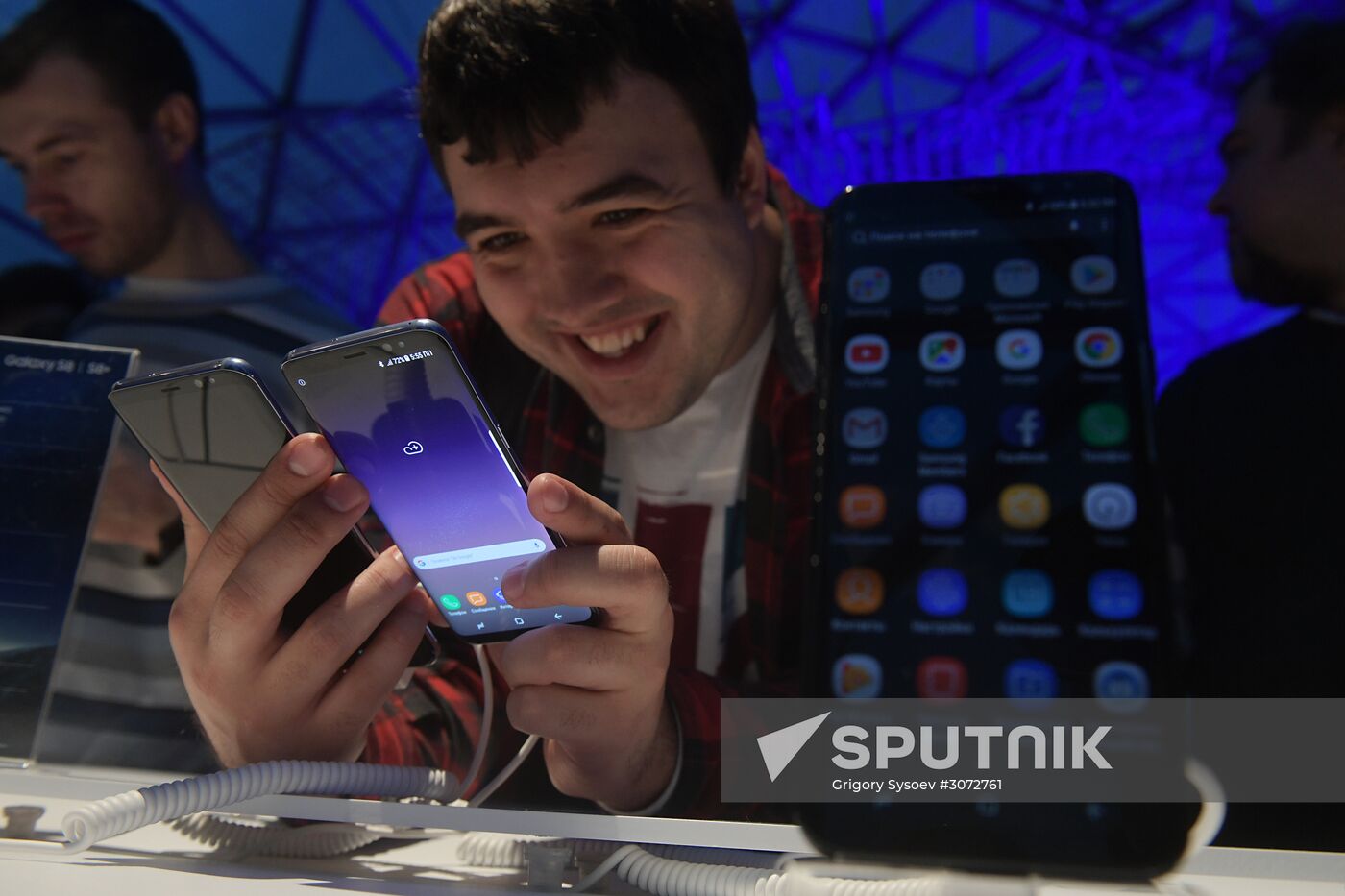 Presentation of new model of Samsung Galaxy S8 smartphone