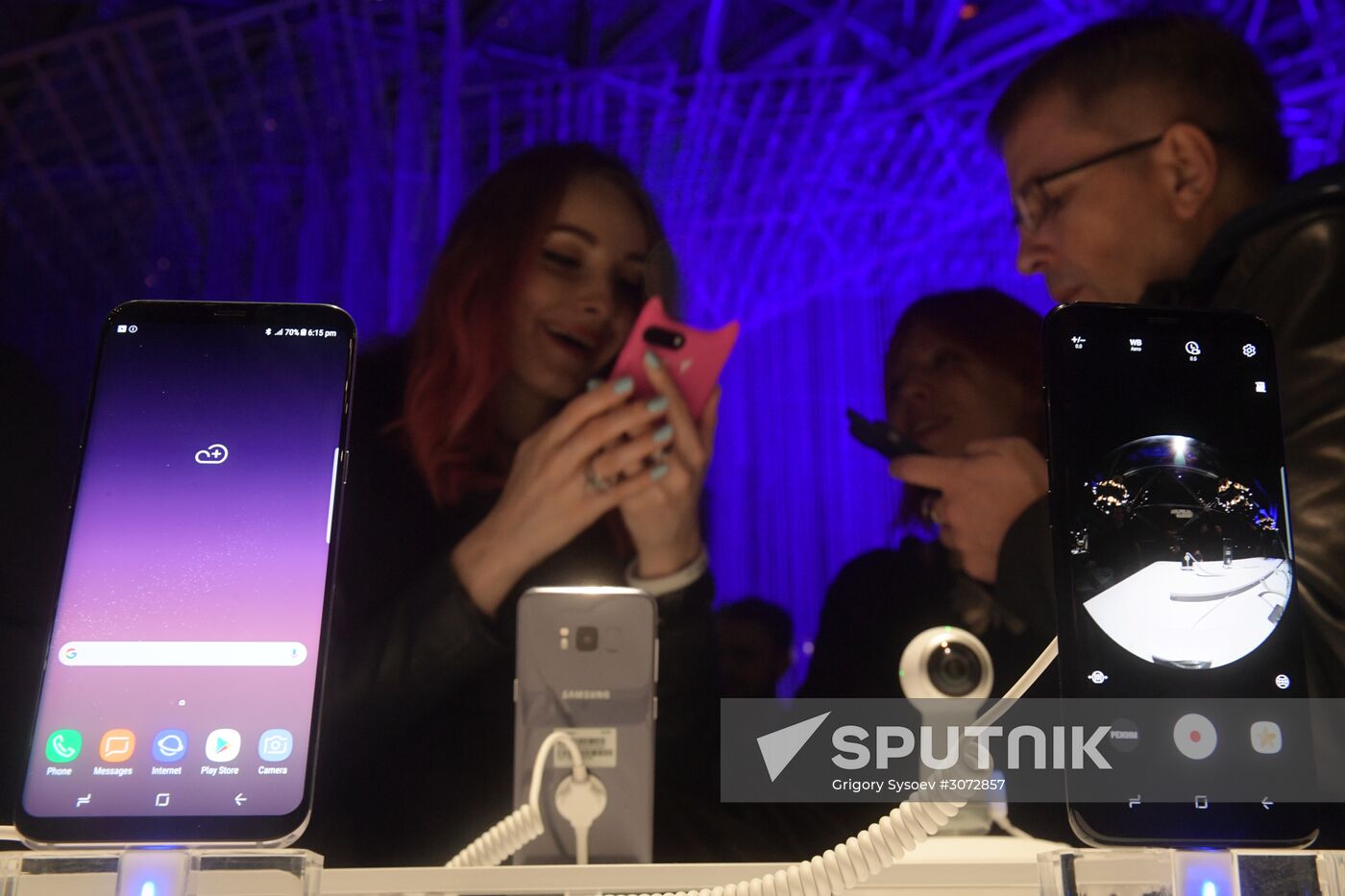 Presentation of new model of Samsung Galaxy S8 smartphone