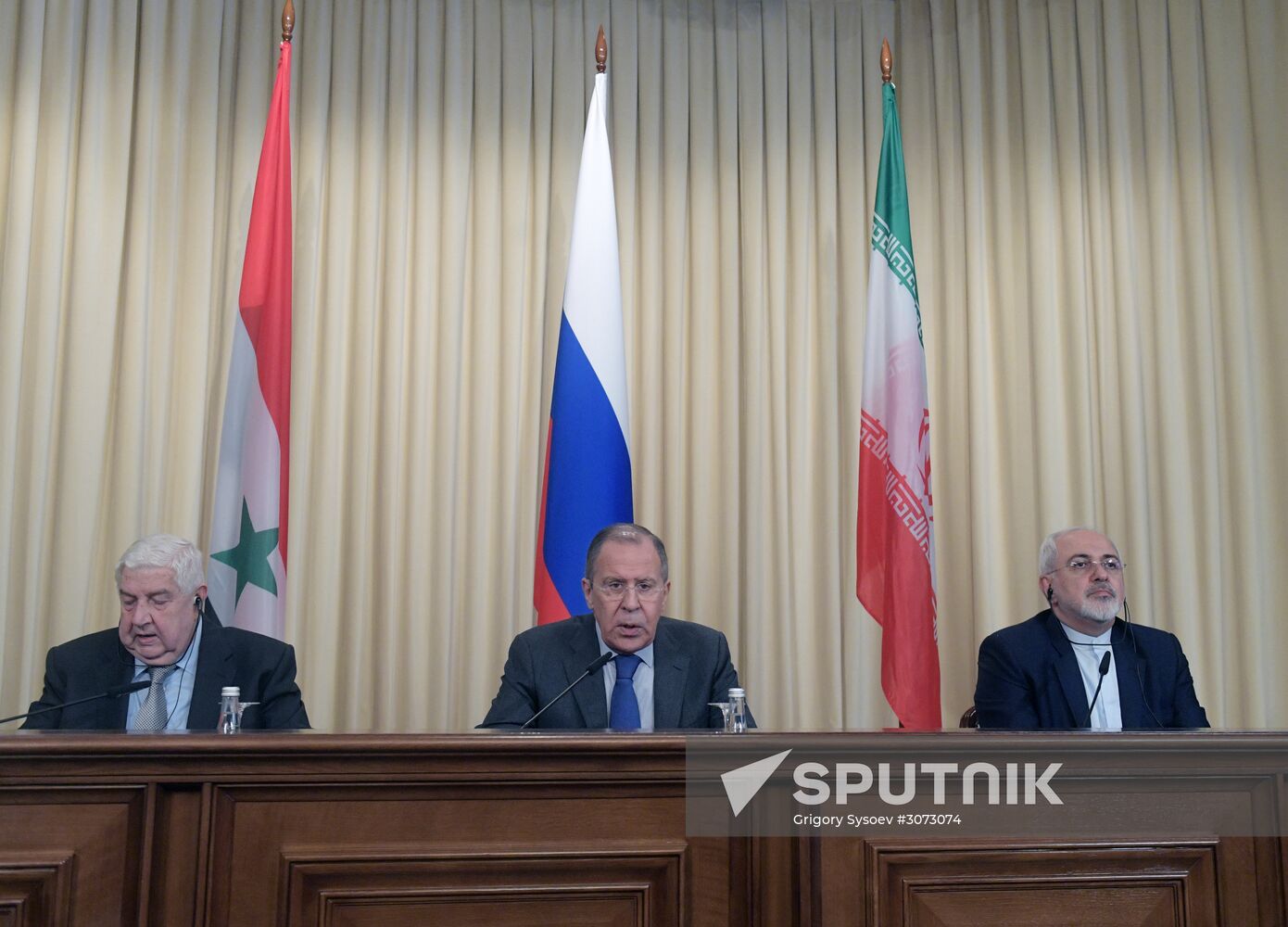 News conference of the Foreign Ministers of Russia, Iran and Syria