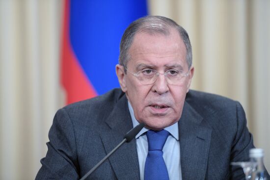 News conference of the Foreign Ministers of Russia, Iran and Syria