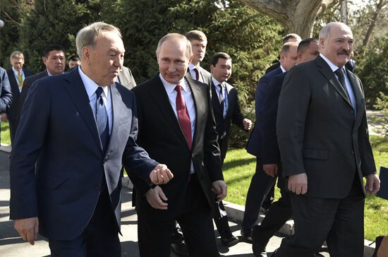 President Vladimir Putin visits Kyrgyzstan