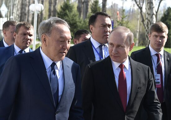 President Vladimir Putin visits Kyrgyzstan