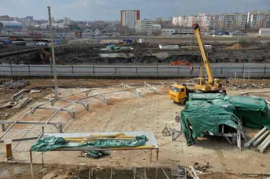Mutko inspects Mordovia Arena construction